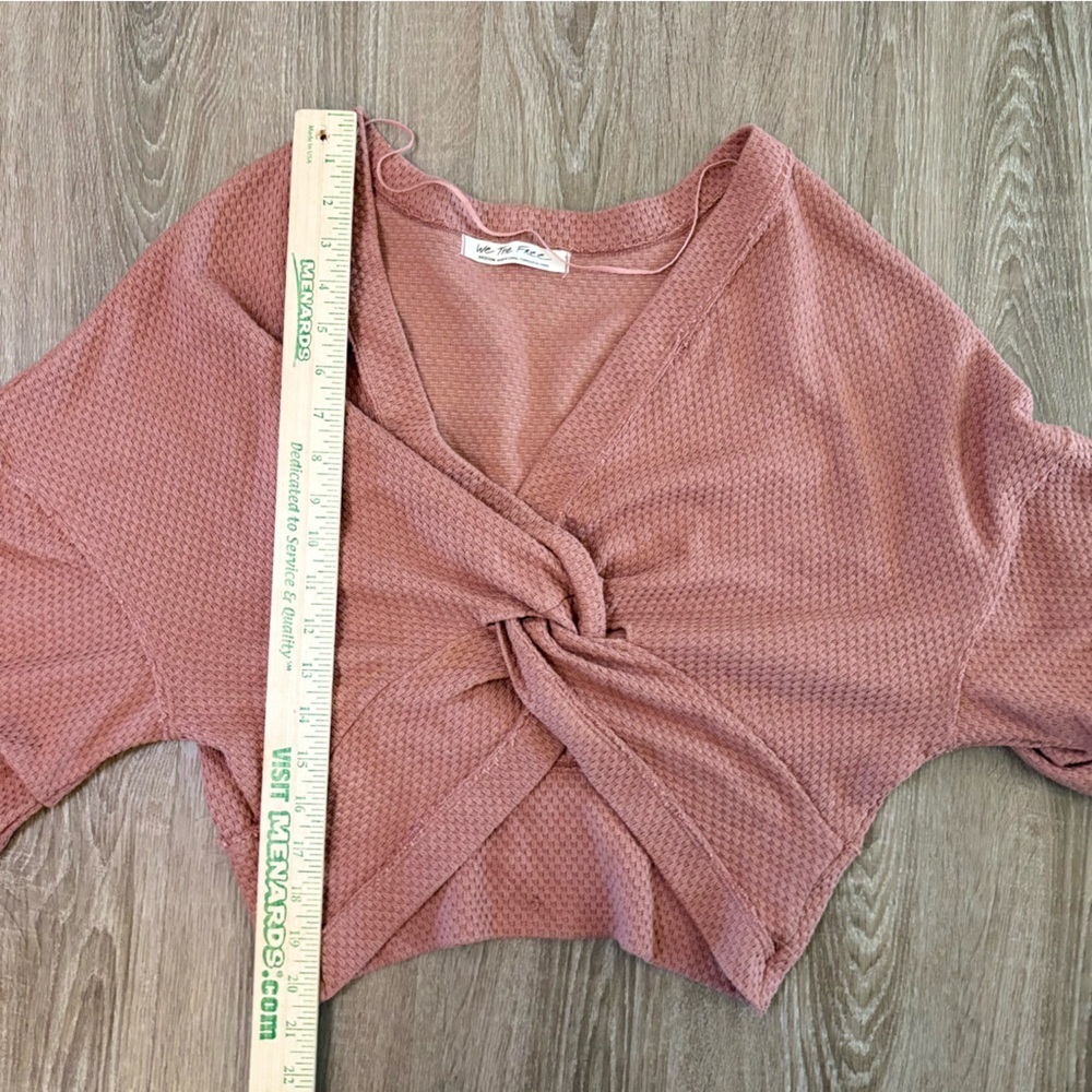 We The Free Crop “Fall for You” Sweater Free People Reversible Cactus Tint - Picture 6 of 13